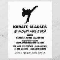 Karate-Silhouette, Karate-Klassenwerbung
