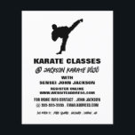 Karate-Silhouette, Karate-Klassenwerbung Flyer<br><div class="desc">Karate Silhouette,  Karate Class Werbung Flyer durch den Business Card Store.</div>