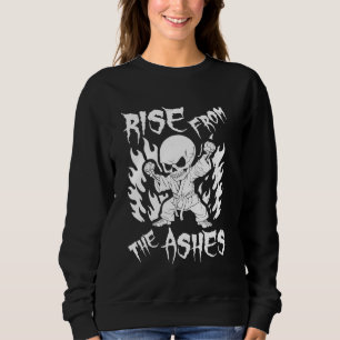 Karate Skeleton - Fighter Martial Arts Karate Sweatshirt