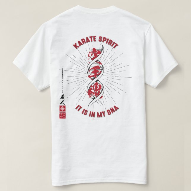 Karate Spirit in meiner DNA T-Shirt (Design Rückseite)