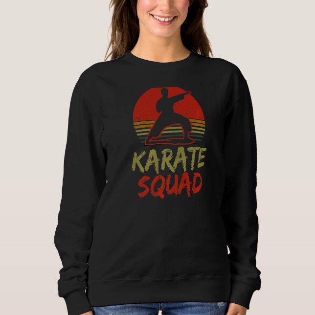 Karate Squad Vintag Retro Sunset Karate Sweatshirt (Vorderseite)