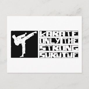 Karate Survive Postkarte