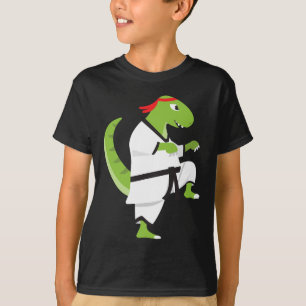 Karate T-Rex Cool Cute Dinosaur Kämpfer Halloween T-Shirt
