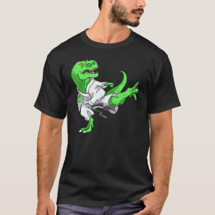Karate T Rex Dino Schüler Dinosaurier Lehrer Karat T-Shirt