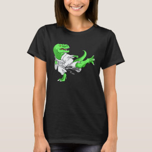 Karate T-Rex Dino Schüler Dinosaurier Lehrer Karat T-Shirt