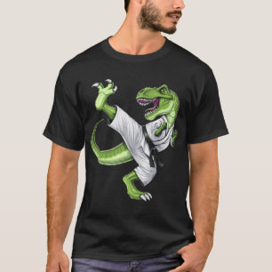 Karate T-Rex Dinosaurier T-Shirt