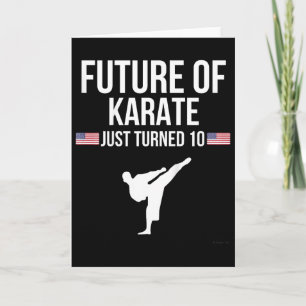 Karate-T-Shirt als Geschenk zum 10. Geburtstag für Karte