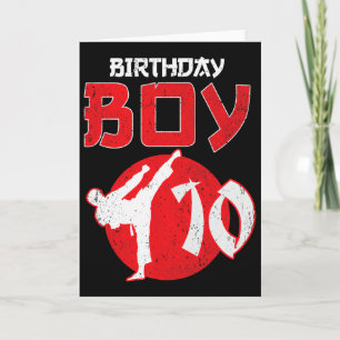 Karate Taekwondo 10 Jahre alt Geburtstag Kampfkuns Karte