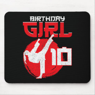 Karate Taekwondo 10 Jahre alt Geburtstag Kampfkuns Mousepad