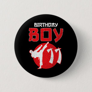 Karate Taekwondo 11 Jahre alt Geburtstag Kampfkuns Button