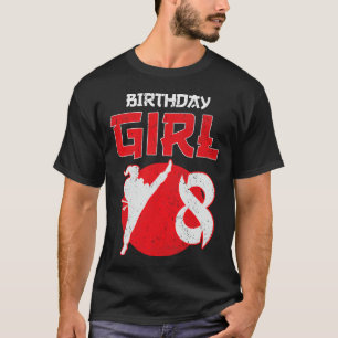 Karate Taekwondo 8 Jahre alte Geburtstags-Markenku T-Shirt