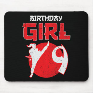 Karate Taekwondo 9 Jahre alte Geburtstags-Kampfspo Mousepad