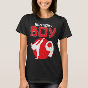 Karate Taekwondo 9 Jahre alte Geburtstags-Kampfspo T-Shirt