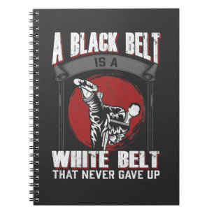 Karate Taekwondo Black Belt Martial Arts Fighter Notizblock