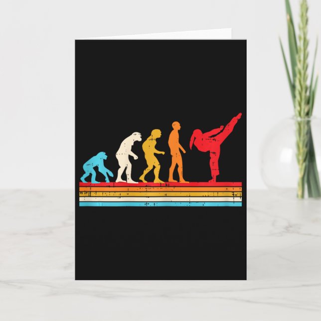 Karate Taekwondo Evolution Mädchen Pferdeschwanz K Karte (Vorderseite)