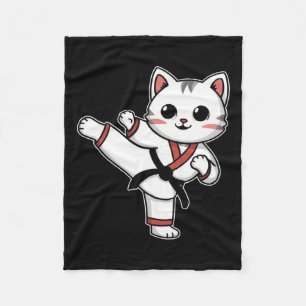 Karate Taekwondo Funny Cat Jiu Jitsu Girls Fleecedecke