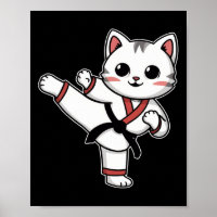 Karate Taekwondo Funny Cat Jiu Jitsu Girls