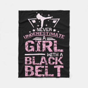 Karate Taekwondo Girl Fleecedecke