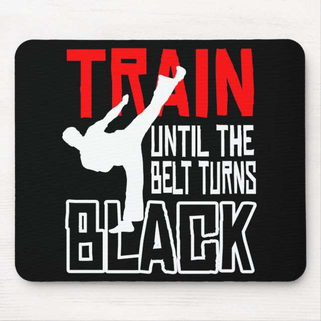 Karate Taekwondo Jiu Jitsu Funny Martial Arts Gesc Mousepad (Vorne)