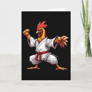 Karate Taekwondo Judo Kung Fu Huhn Hahn Geschenk Karte