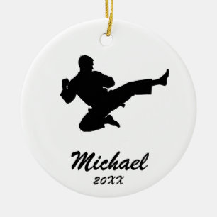 Karate / Taekwondo / Judo Personalisierte Weihnach Keramik Ornament