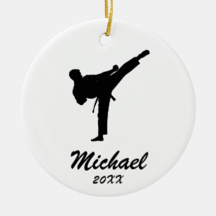 Karate / Taekwondo / Judo Personalisierte Weihnach Keramik Ornament
