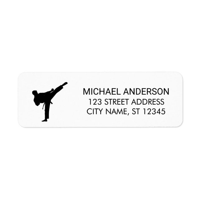 Karate / Taekwondo / Judo Rücksendeadresse (Vorne)