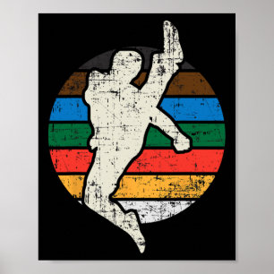 Karate Taekwondo Kämpfer Retro Vintage Martial-Art Poster