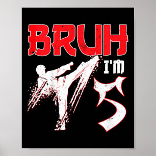 Karate Taekwondo Kinder 5 Jahre Geburtstag Martial Poster