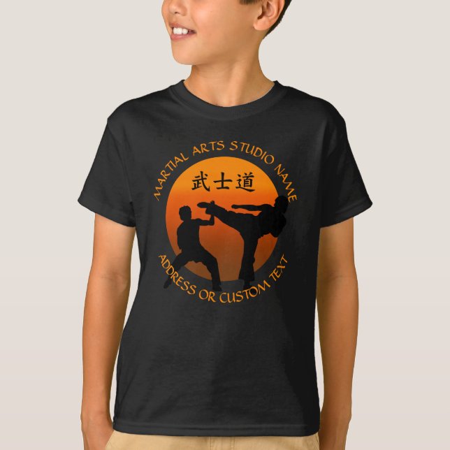Karate Taekwondo Kung Fu Studio Eigentümer T-Shirt (Vorderseite)