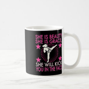 Karate Taekwondo Mädchen Frauen Karate Kick Kaffeetasse
