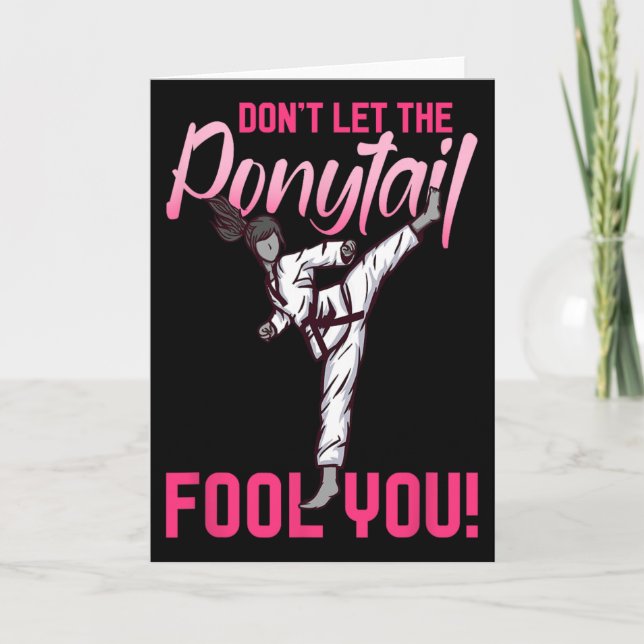 Karate Taekwondo Mädchen Geschenk  Karte (Vorderseite)