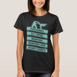 Karate Taekwondo Tenets Black Belt T-Shirt