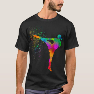 Karate taekwondo Wettbewerb in Aquarellfarbe 10 T-Shirt