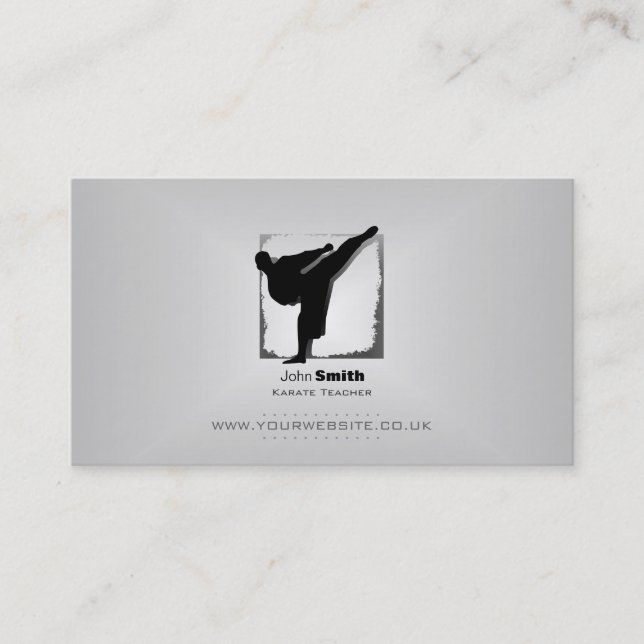 Karate Teacher Business Card Visitenkarte (Vorderseite)