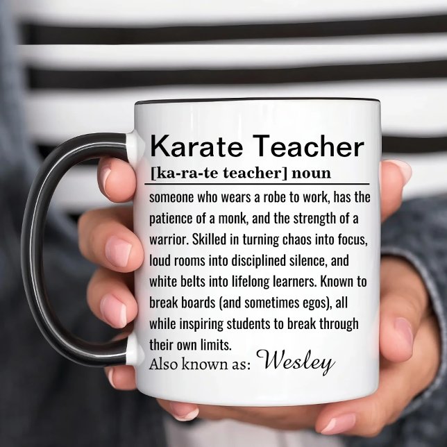 Karate Teacher Definition Tasse (Von Creator hochgeladen)