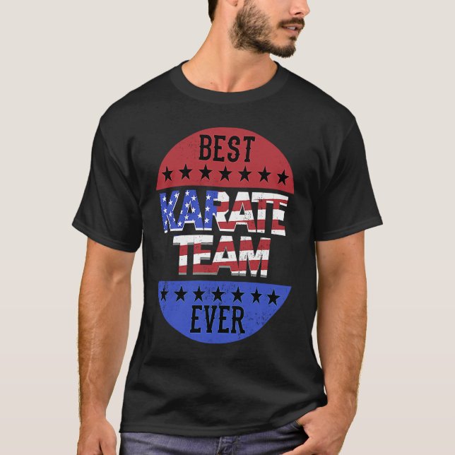 Karate Team Independence Day Patriotic Karateka US T-Shirt (Vorderseite)