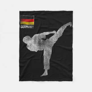 Karate Team Martial Arts Mma Kick Deutschland Deut Fleecedecke