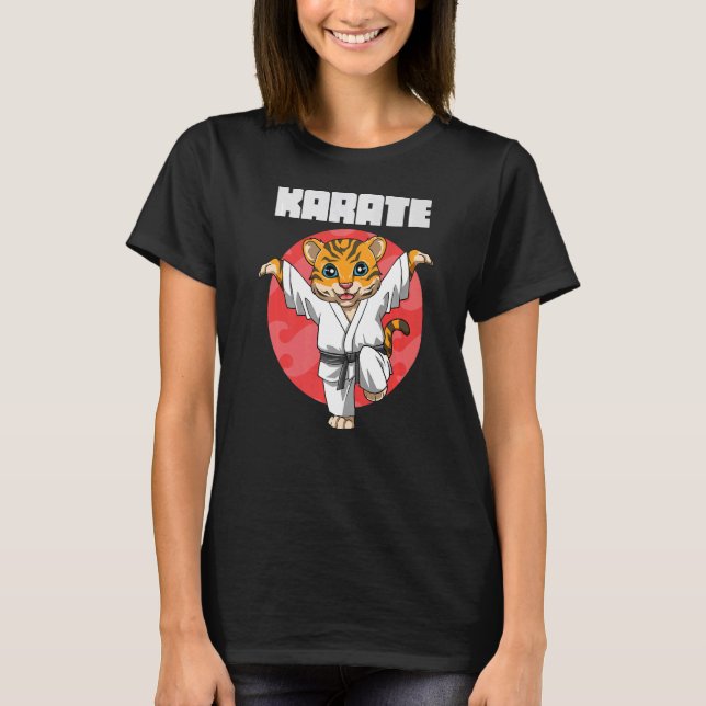 Karate Tiger Crane Kick T-Shirt (Vorderseite)