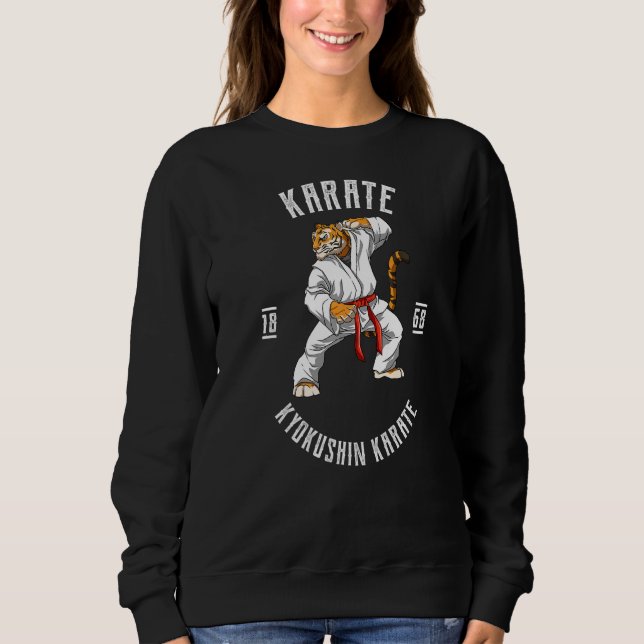 Karate Tiger Karate Japan Kämpfe Sweatshirt (Vorderseite)