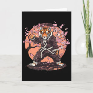 Karate Tiger Sakura Blumen Taekwondo Jiu-jitsu Ju Karte