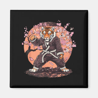 Karate Tiger Sakura Blumen Taekwondo Jiu-Jitsu Magnet