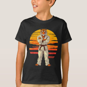 Karate Tiger Sonnenuntergang Jiu-Jitsu Taekwondo M T-Shirt