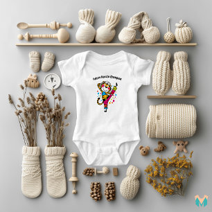 Karate-Tiger-Spaß-Illustration Baby Strampler