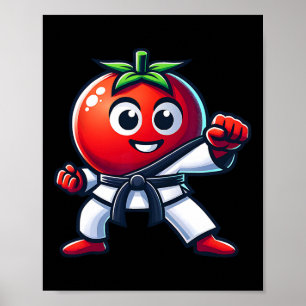 Karate-Tomate Lustigstes Kampfsport-Design für All Poster