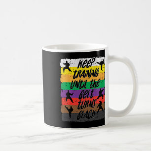 Karate-Trainingsgürtel wird schwarz Kampfsport Män Kaffeetasse