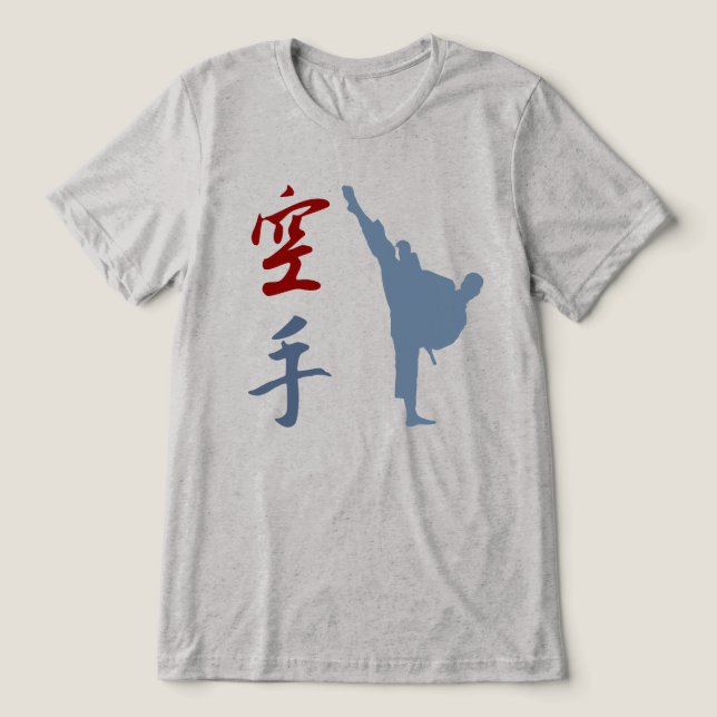 Karate Tri-Blend Shirt (Design Vorderseite)