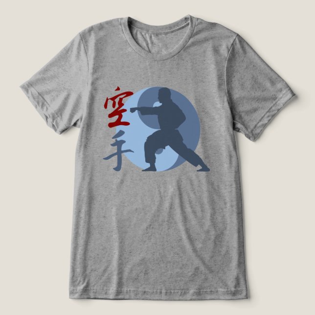Karate Tri-Blend Shirt (Design Vorderseite)