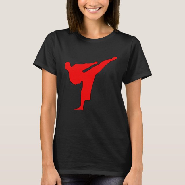Karate-Tritt T-Shirt (Vorderseite)
