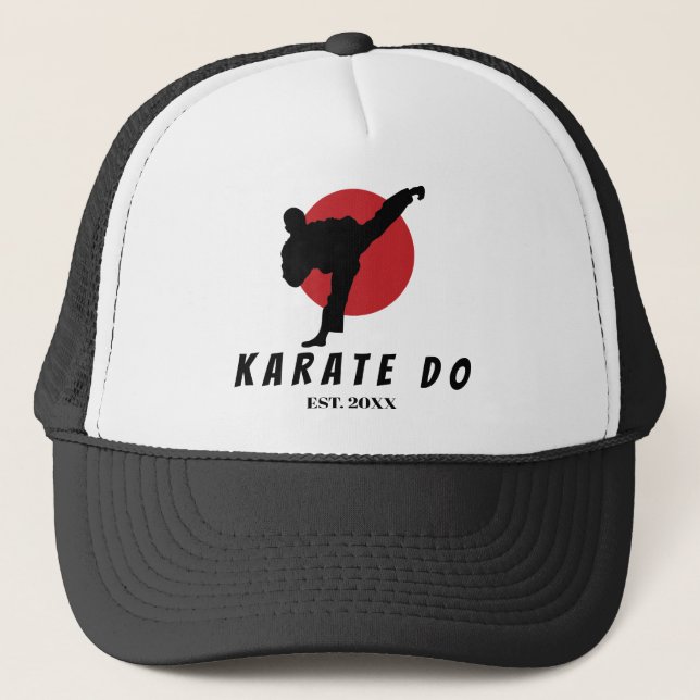Karate-Turnierkappe Kampfsportmütze Truckerkappe (Vorderseite)